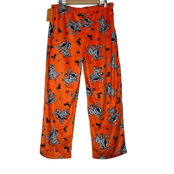 Disney Stitch Halloween Pajamas Women's Small Orange‎ Bat MummySoft Sleep NWT - Picture 2 of 4
